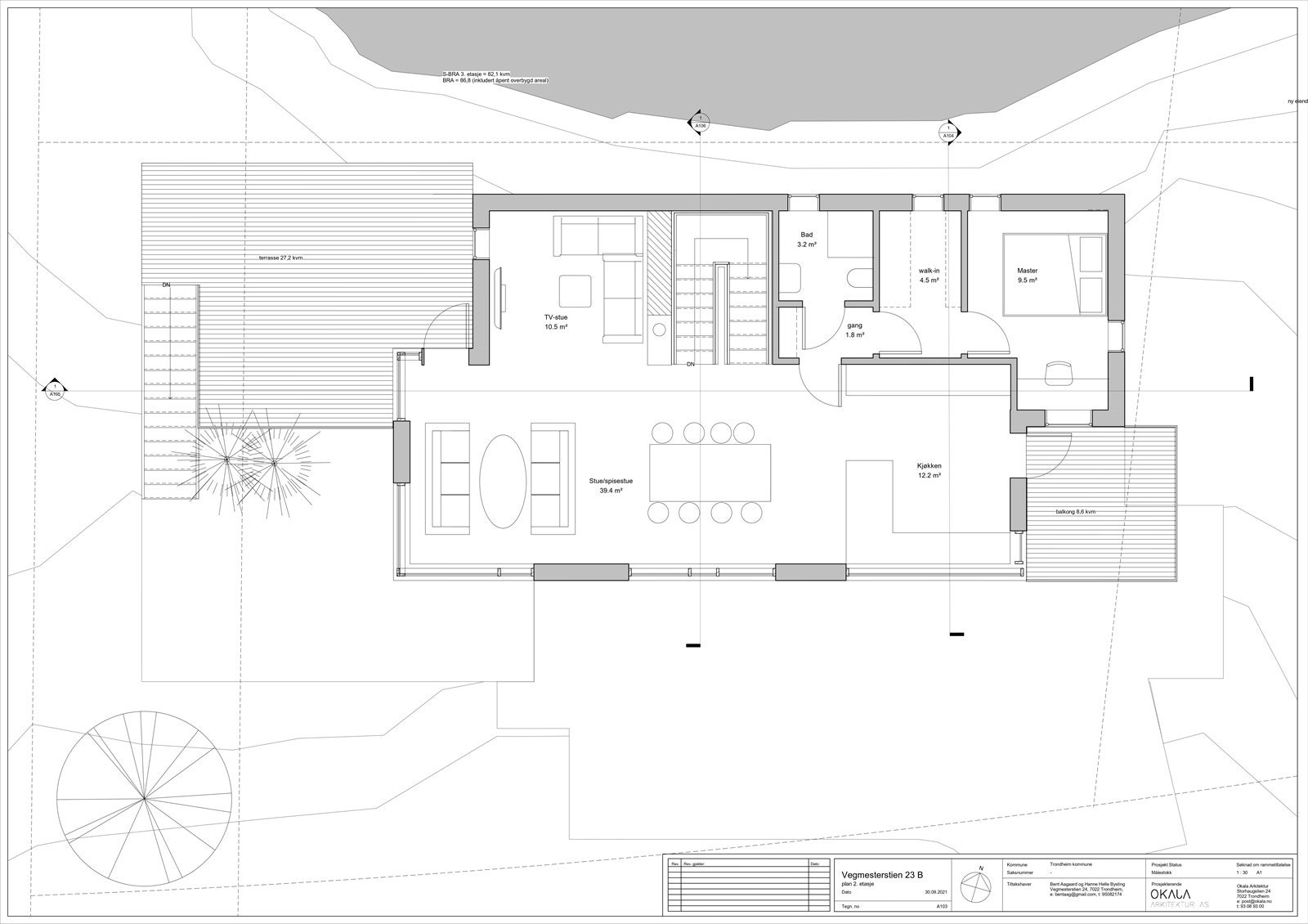 Tegning 2. etasje. Galleribilde