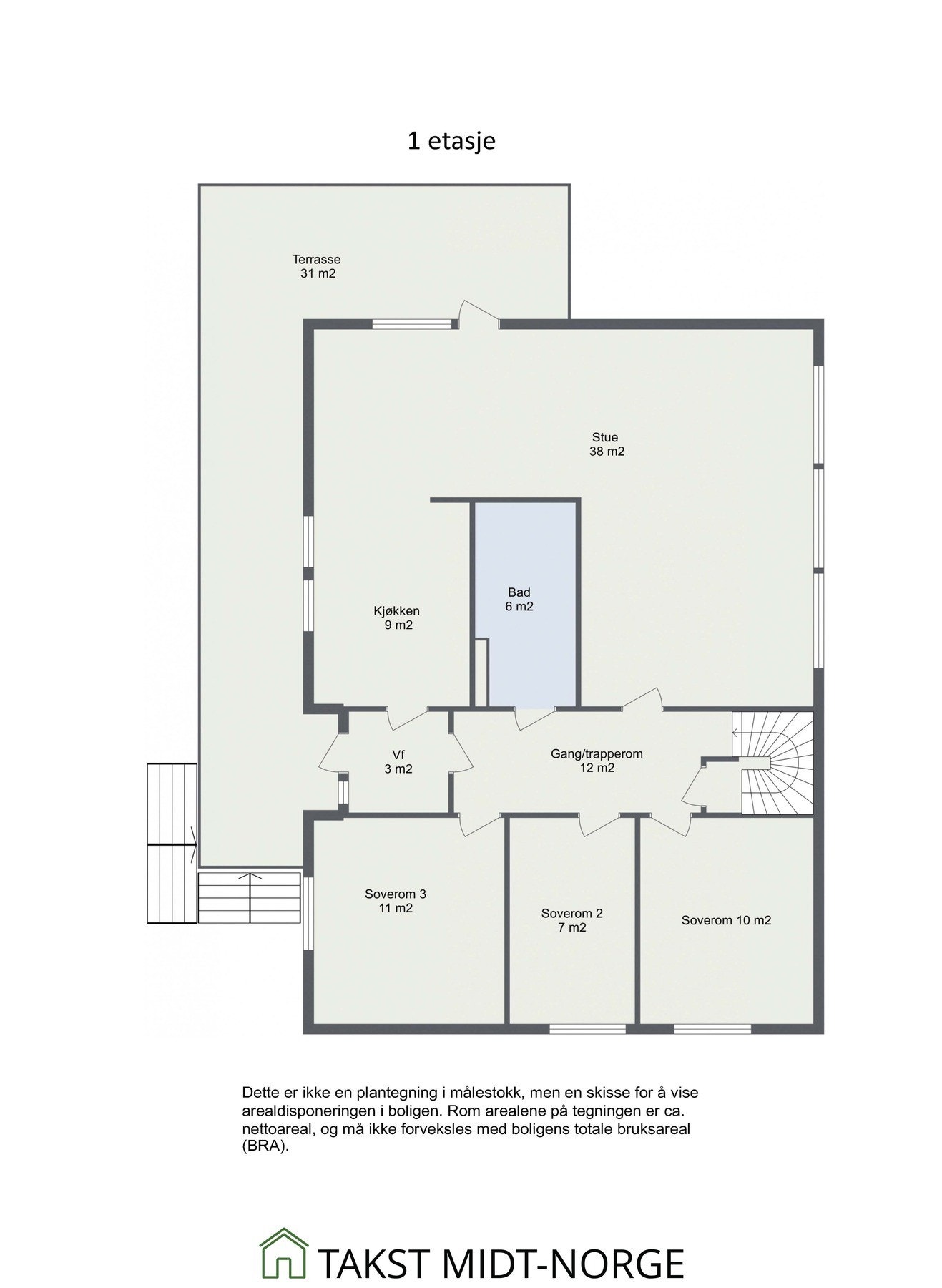 Planskisse 1. etasje Galleribilde