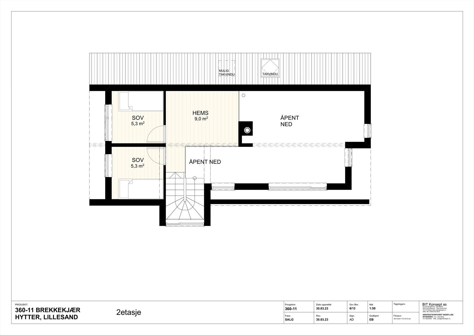 Plan 2. etasje "Hytte 11" Galleribilde