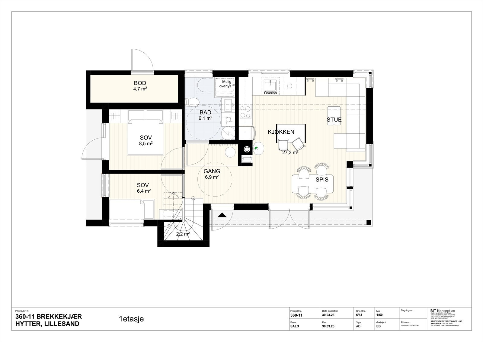Plan 1. etasje "Hytte 11" Galleribilde