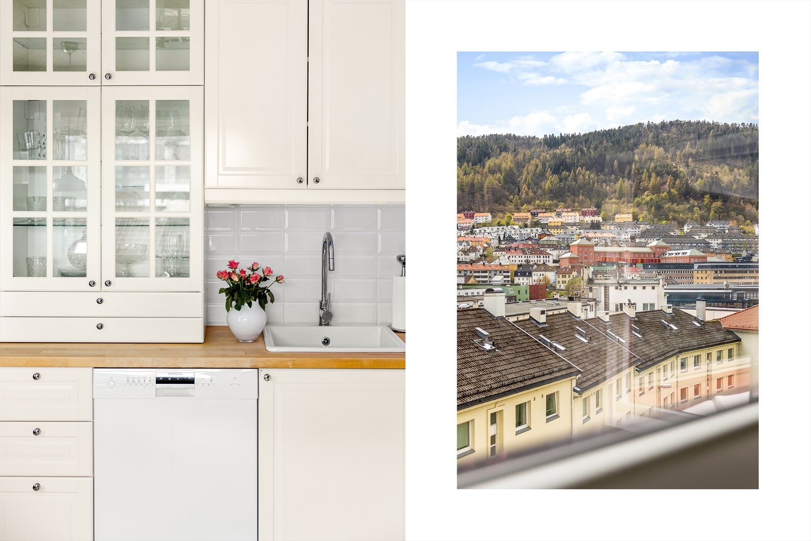Nydelig utsikt fra kjøkkenvinduet. Galleribilde