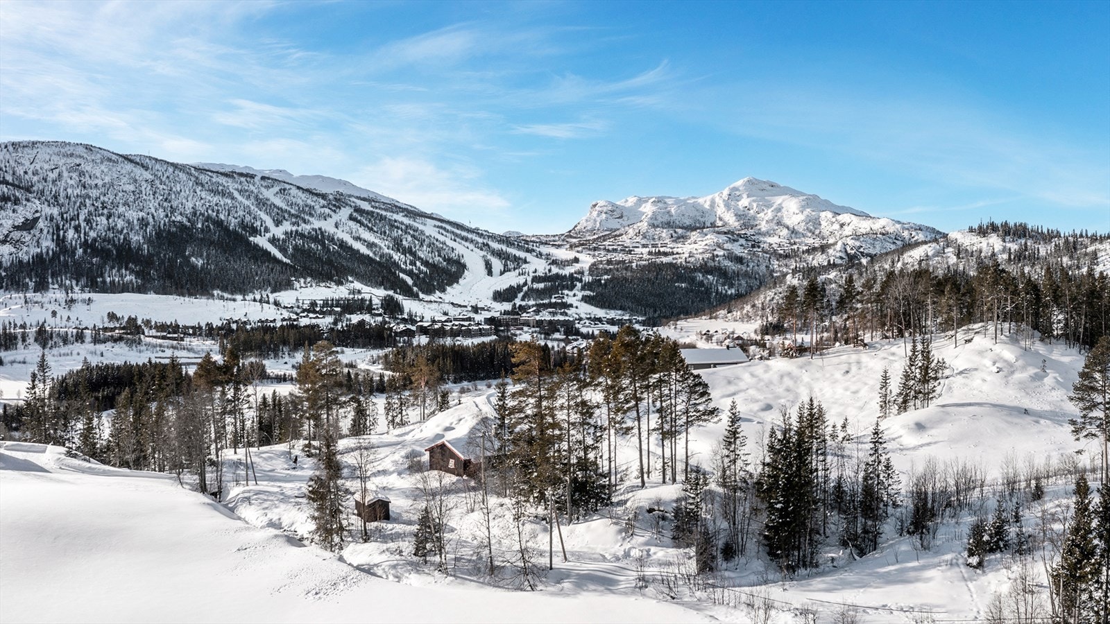 Utsikt mot Hemsedal Skisenter. Galleribilde