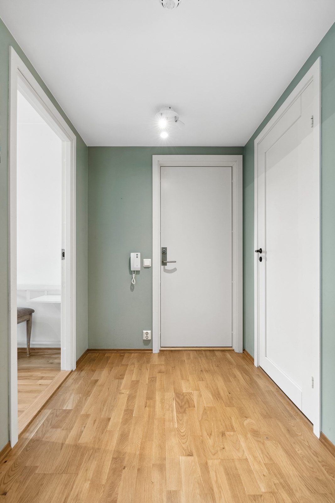 Lys og innbydende gang med tiltalende interiør Galleribilde