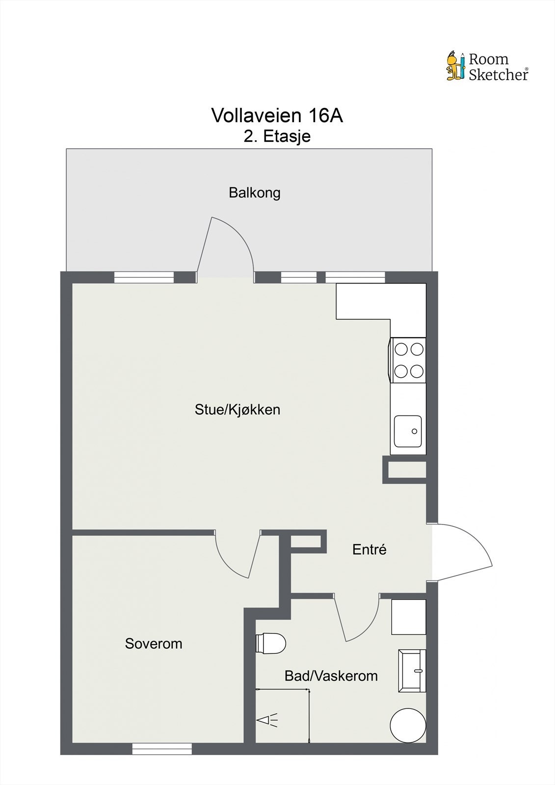 Plantegning Vollaveien 16A Galleribilde
