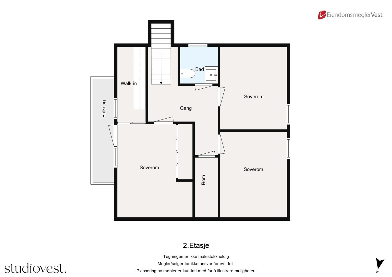Planskisse 2.Etasje 2D Galleribilde