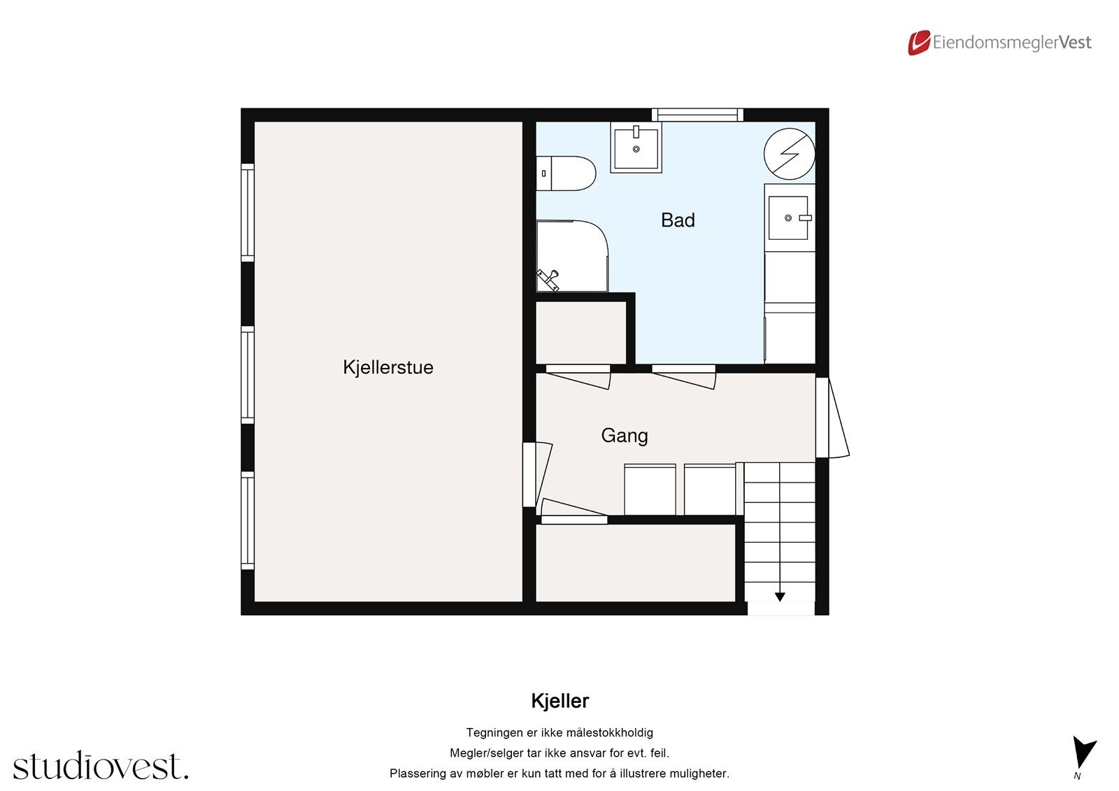 Planskisse Kjeller 2D Galleribilde