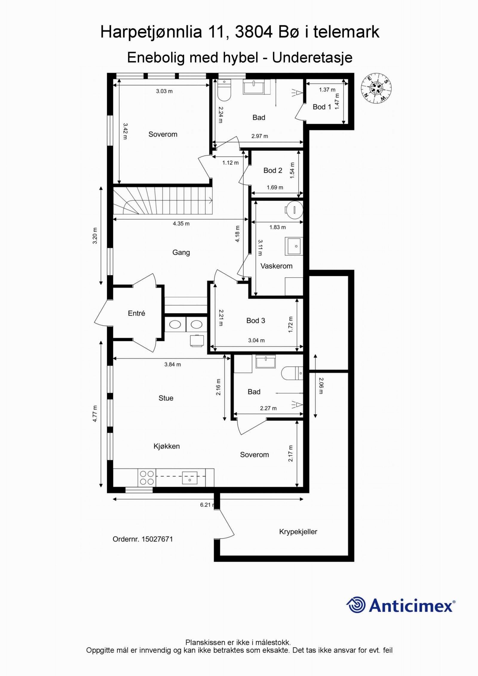 Plantegning underetg. Galleribilde