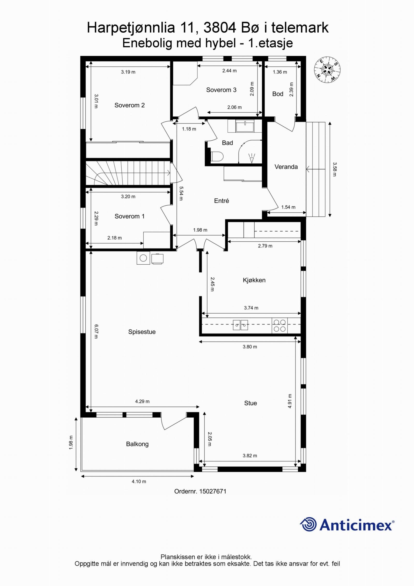 Plantegning 1.etg Galleribilde