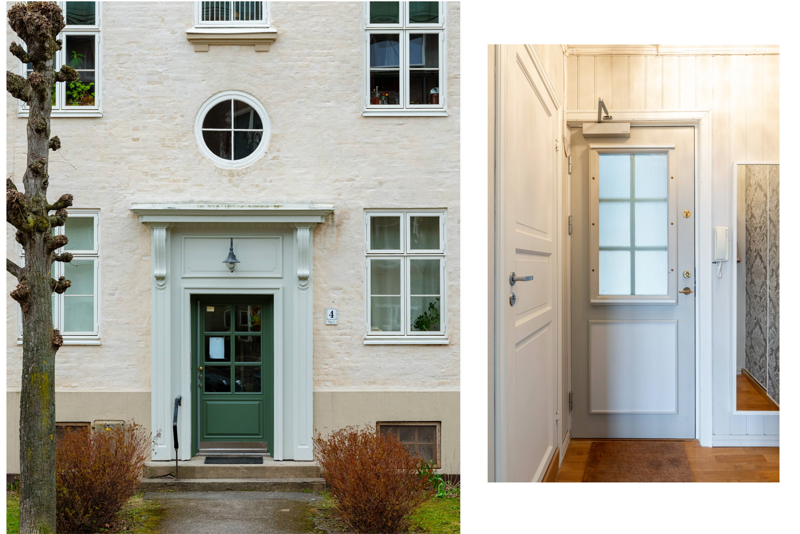 Inngangspartiene og oppgangene ble pusset opp i 2023 Galleribilde