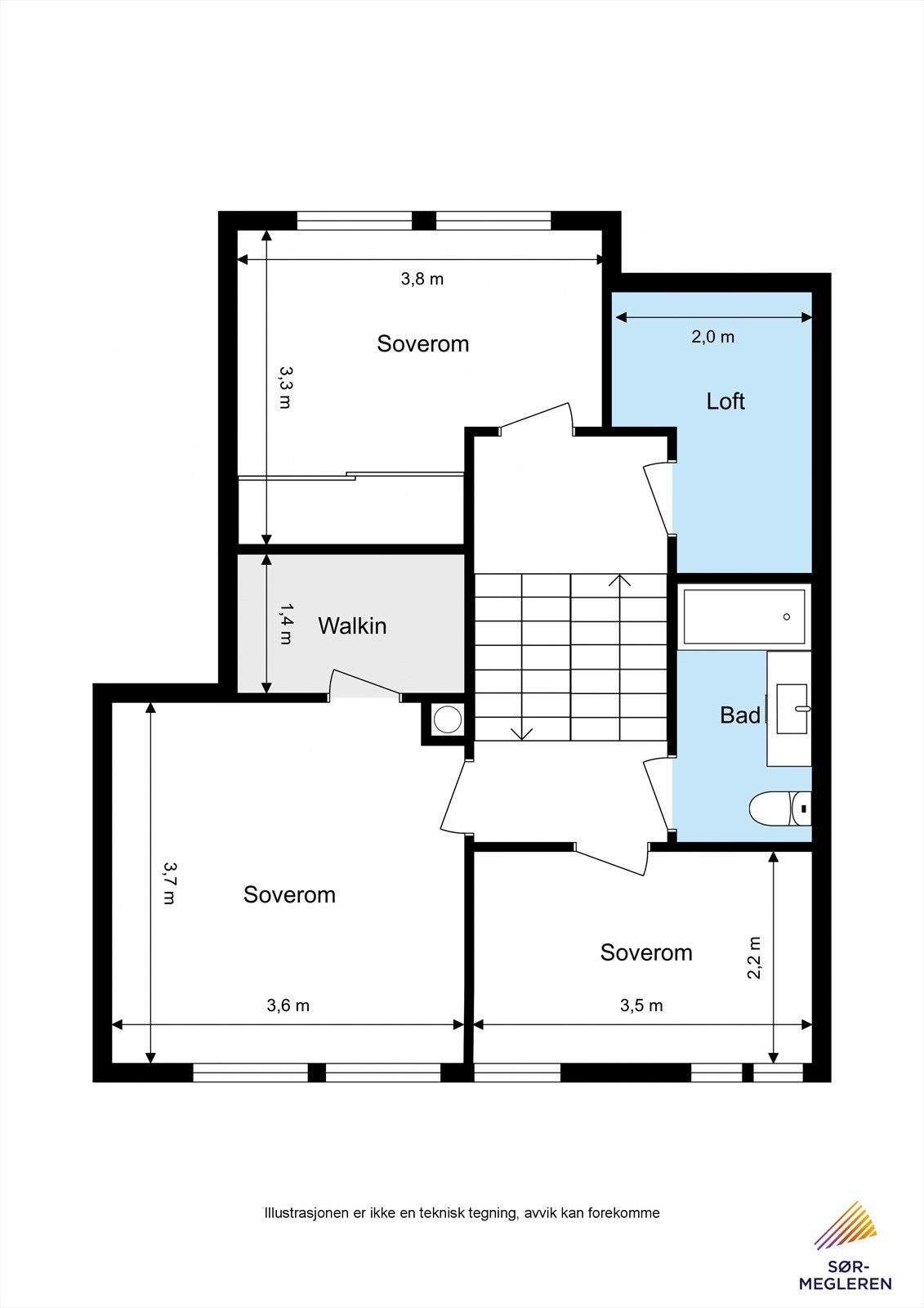 Plan 3. og 4.etg Galleribilde