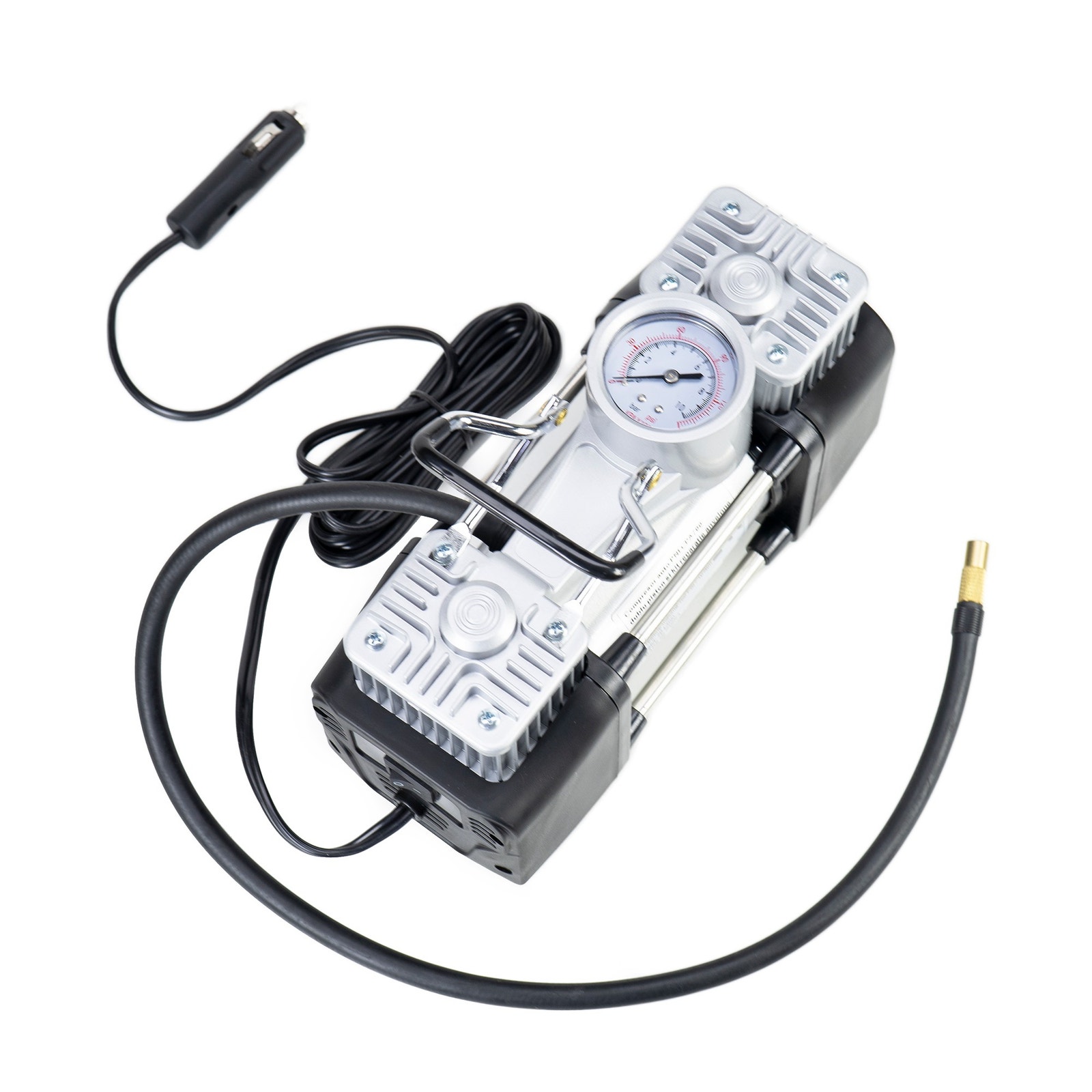 Compressore Bicilindrico 12v PNI Compressore Per Auto CPA700 A Doppio Pistone E Pacchetto Riparazione Pneumatici 12v 25a 000 Bar 43699417 Compressore 12v