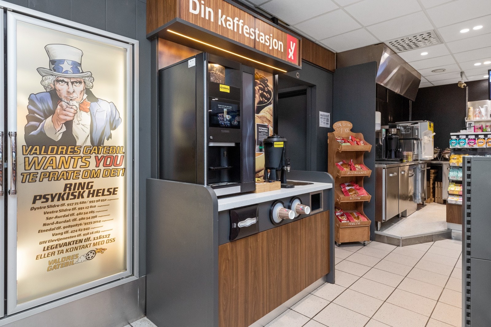 Det er også satt av plass til plakat for psykisk helse, i samarbeid med Valdres Gatebil. Galleribilde