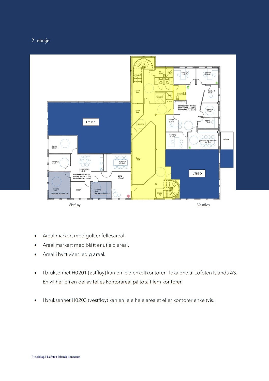 Plantegning 2.etg. Galleribilde