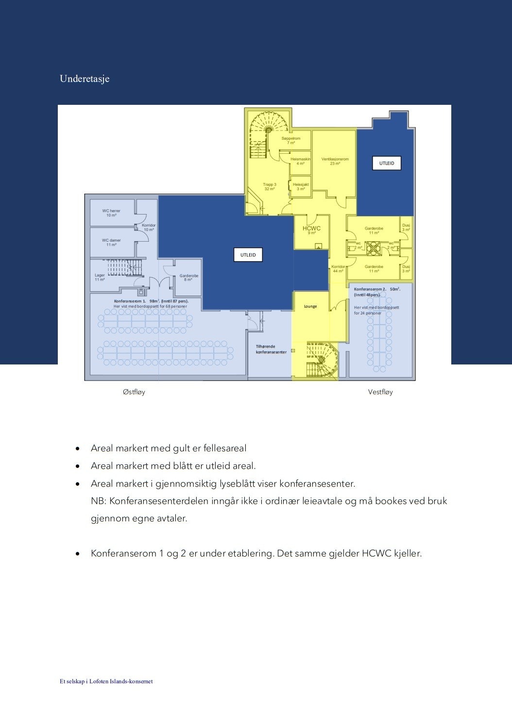 Plantegning U.etg. Galleribilde