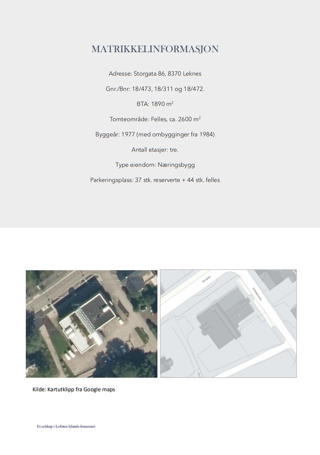 Utdrag matrikkelinformasjon. Galleribilde