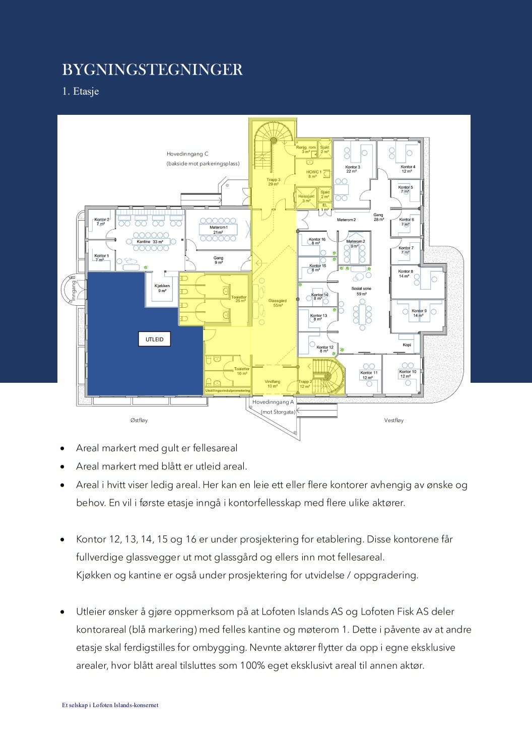 Plantegning 1.etg. Galleribilde