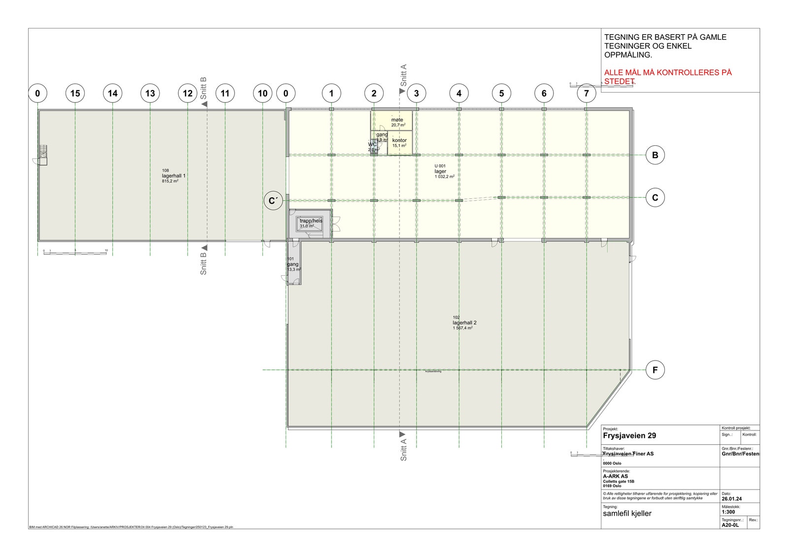 Plantegning/skisse. Galleribilde