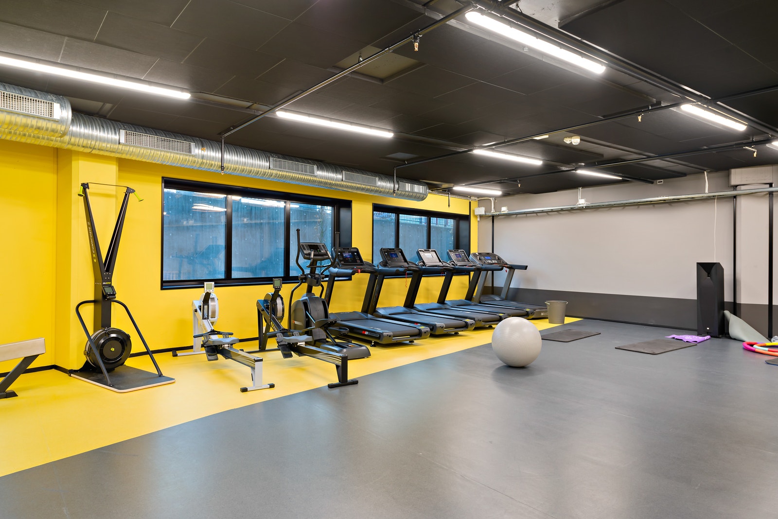 Stort felles treningsrom i kjelleren Galleribilde