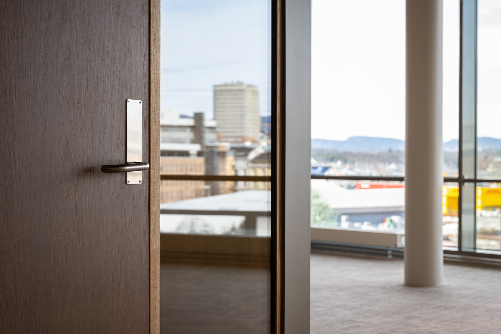 Fra de aktuelle kontorlokalene i 5. etasje Galleribilde