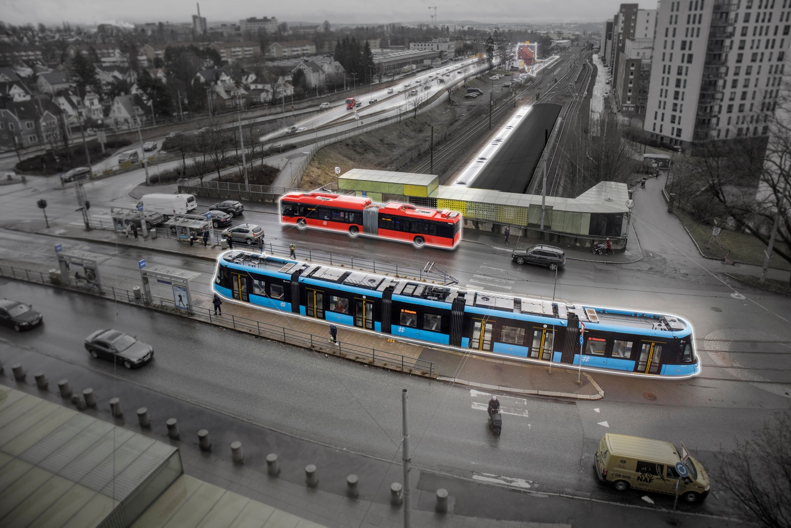 Buss, trikk, tog, bil og sykkel -- Storogården er tilgjengelig for alle Galleribilde