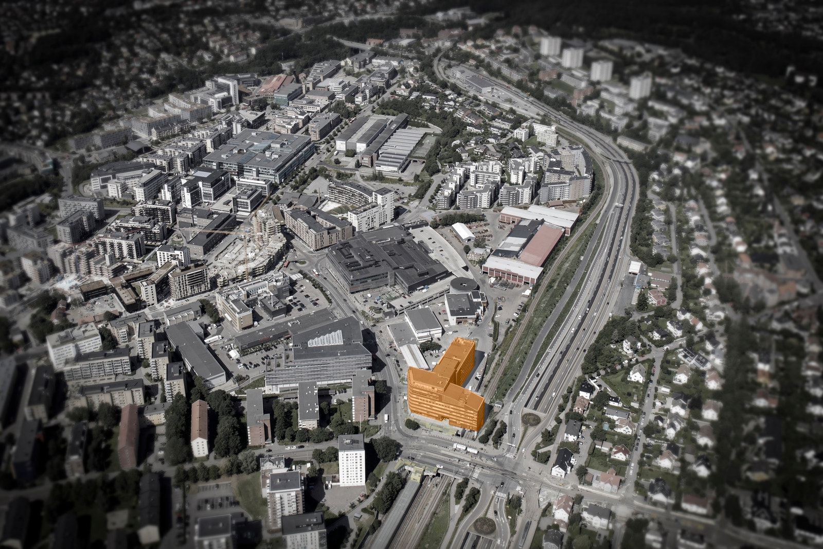 Storogården ser over Nydalen Galleribilde