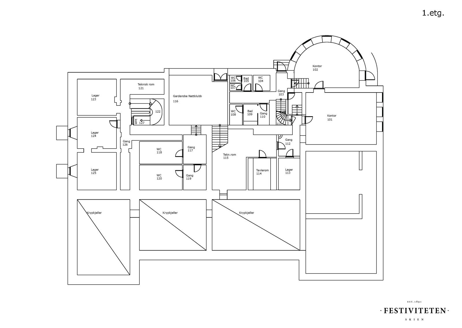 Plantegning - 1. etasje Galleribilde