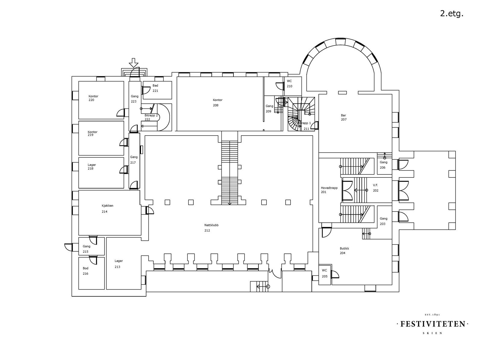 Plantegning - 2. etasje Galleribilde