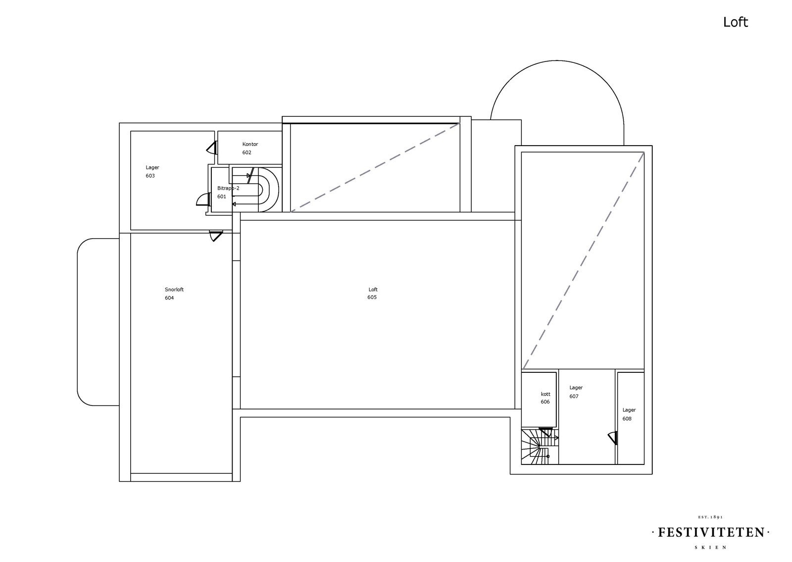 Plantegning - Loft Galleribilde
