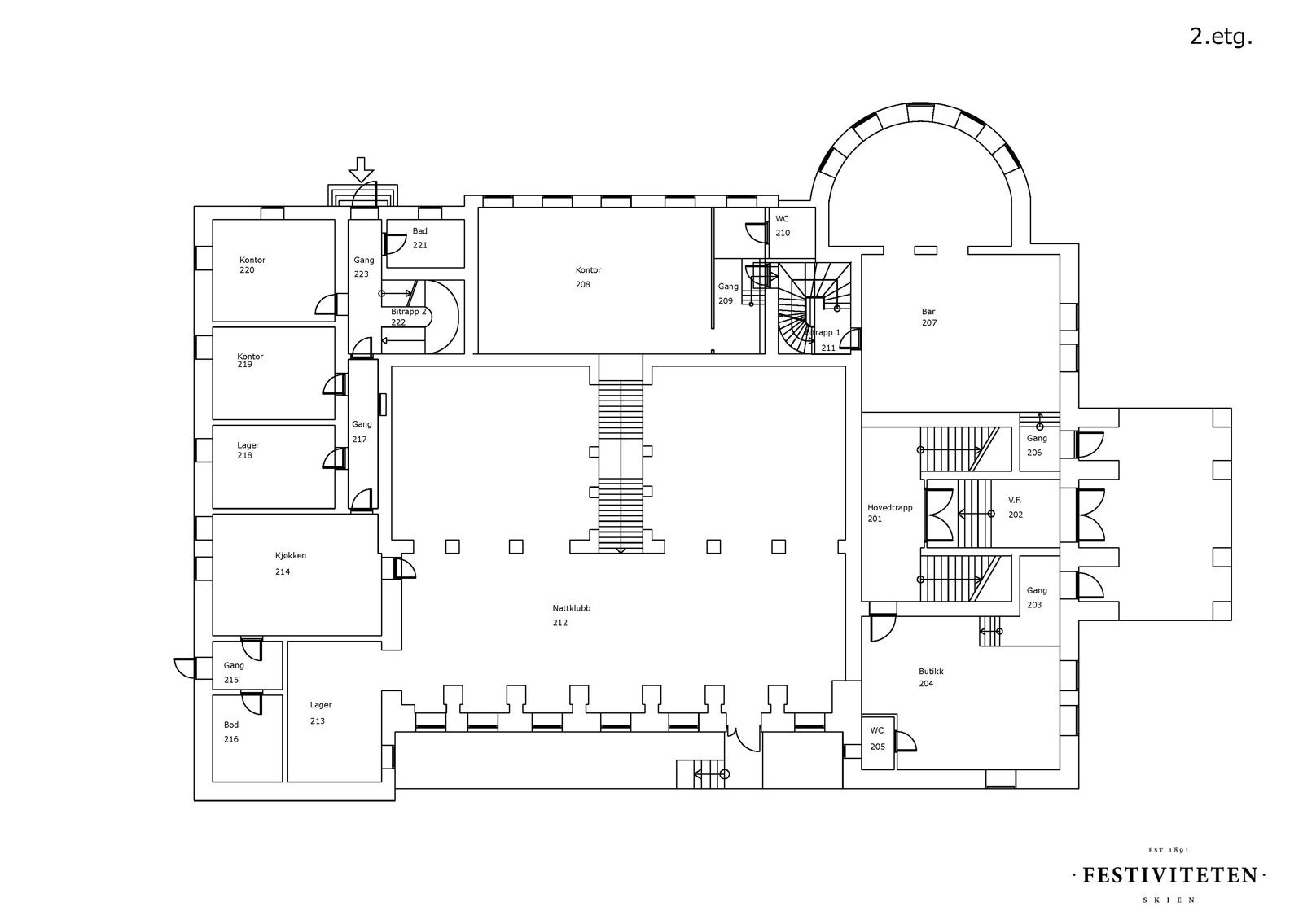 Plantegning - 2. etasje Galleribilde