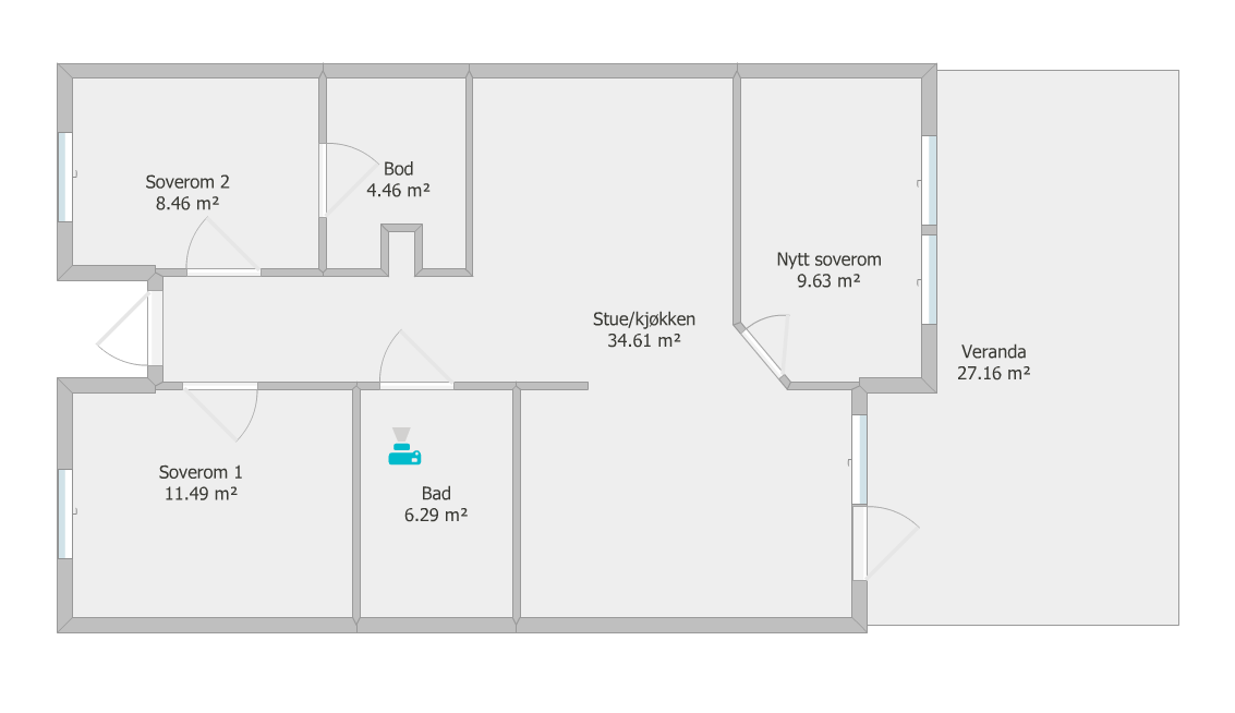 plantegning Galleribilde