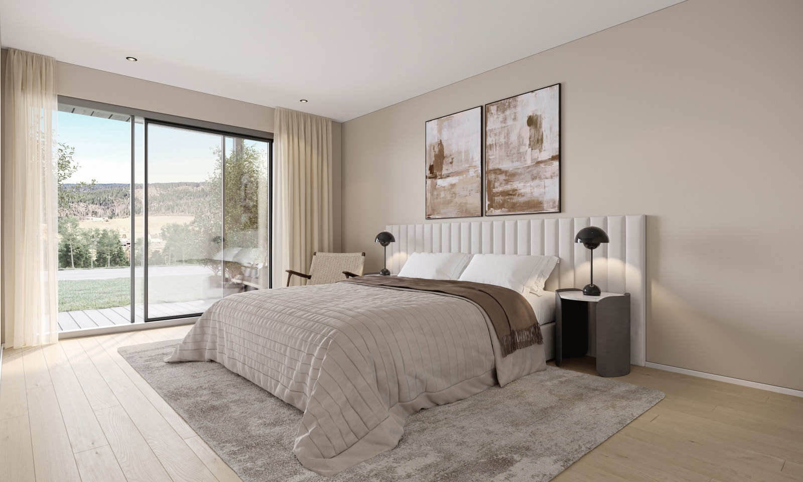 Her kan du våkne opp til vakker utsikt og natur så langt øyet kan se Galleribilde