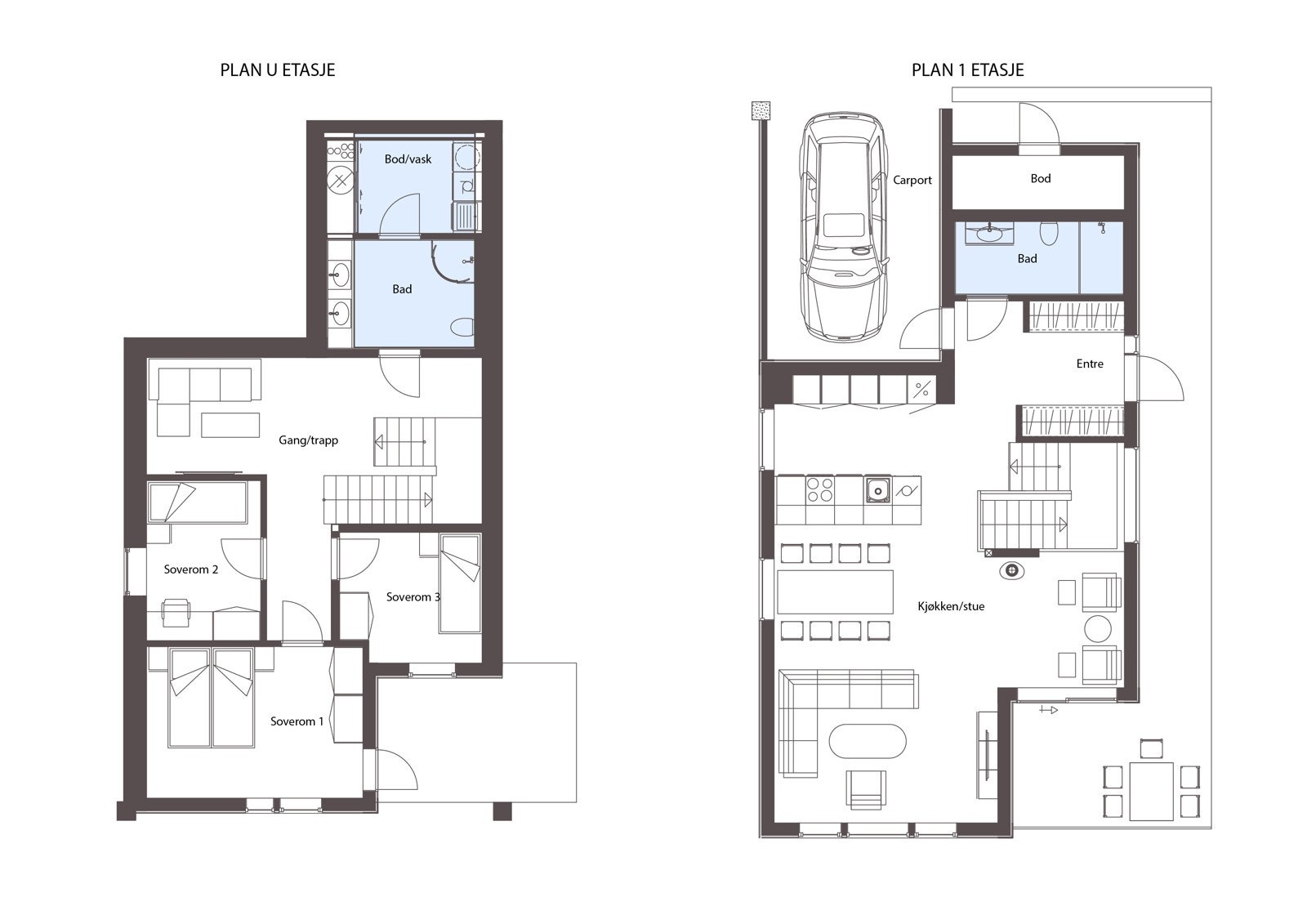 Bolig 2, 3 og 4 - Planløsninger Galleribilde
