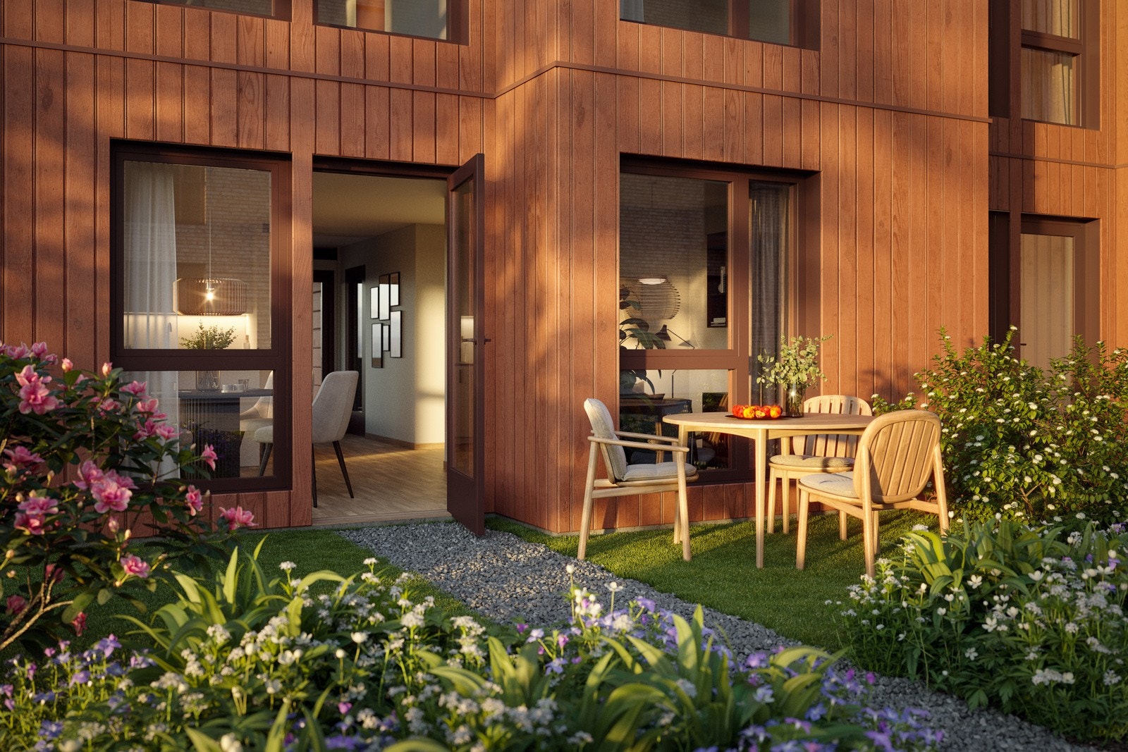 Illustrasjon uteplass Galleribilde