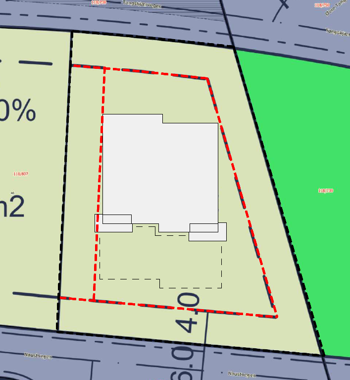 Plassering på tomt Galleribilde