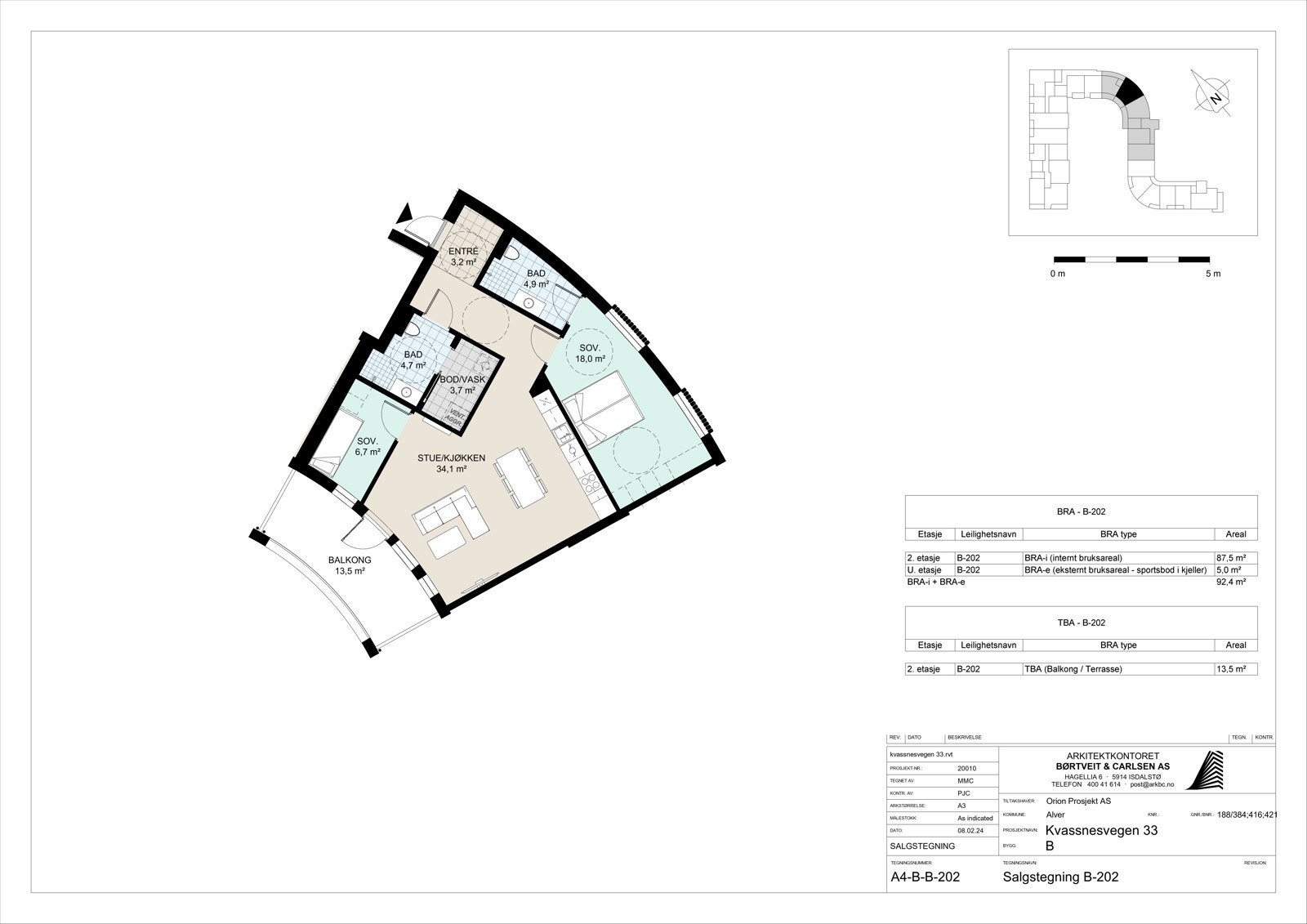 A4-B-B-202 - Salgstegning B-202 Galleribilde
