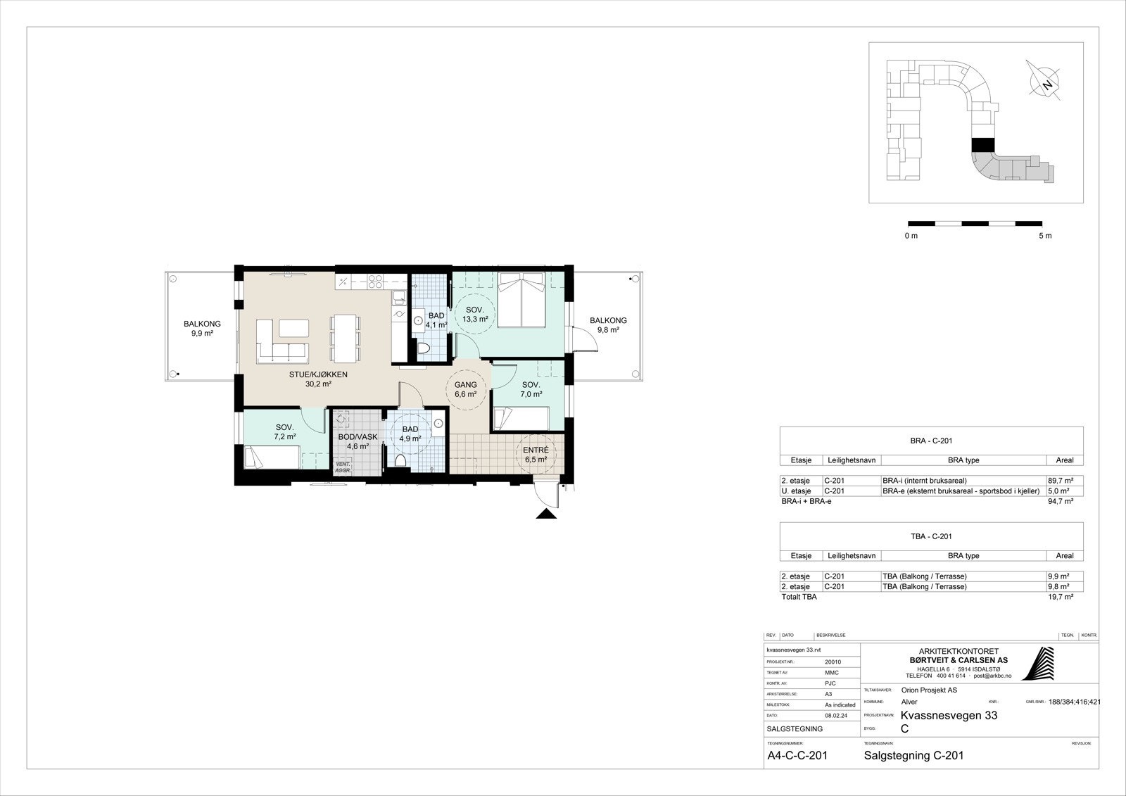 A4-C-C-201 - Salgstegning C-201 Galleribilde