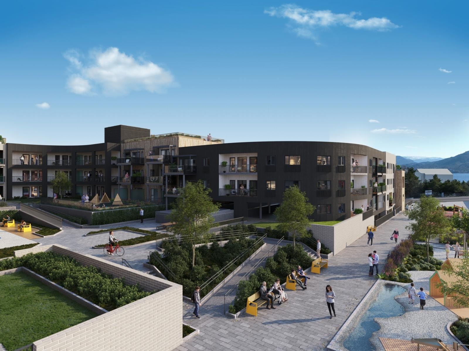 Hus B og C inneholder lekre leilighet fra 2- til 4-roms leiligheter i størrelsen fra 42 - 93 m2. Galleribilde