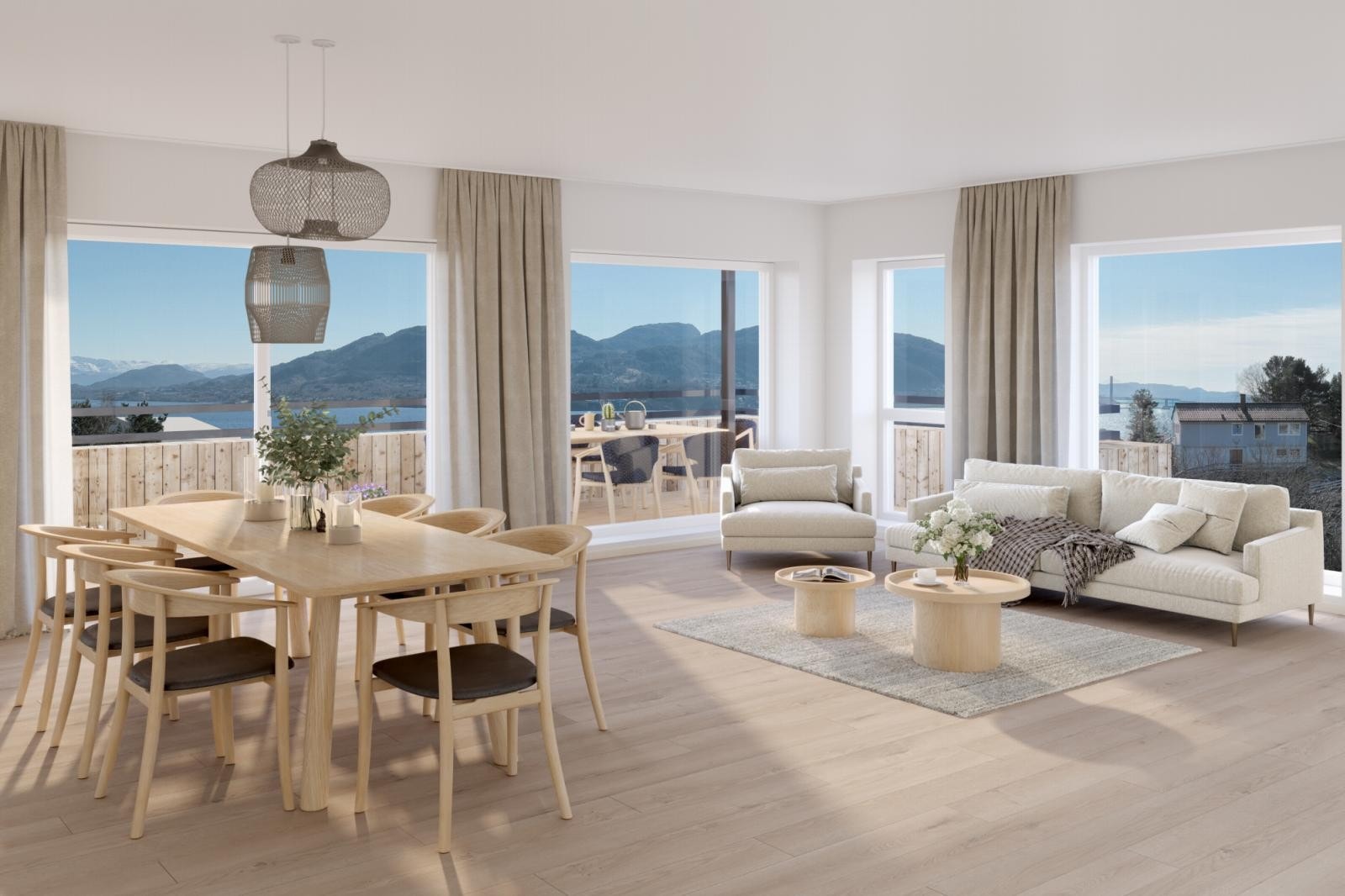 4-roms leilighet med flott sjøutsikt og attraktiv beliggenhet. Illustrasjon av leilighet C-306 Galleribilde