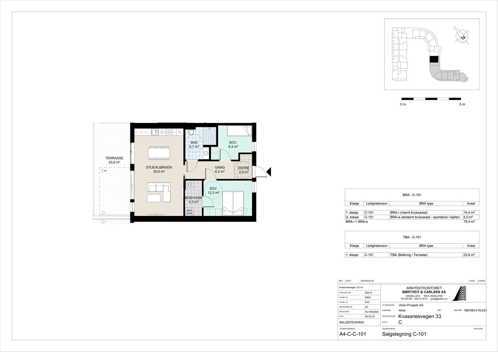 A4-C-C-101 - Salgstegning C-101 Galleribilde