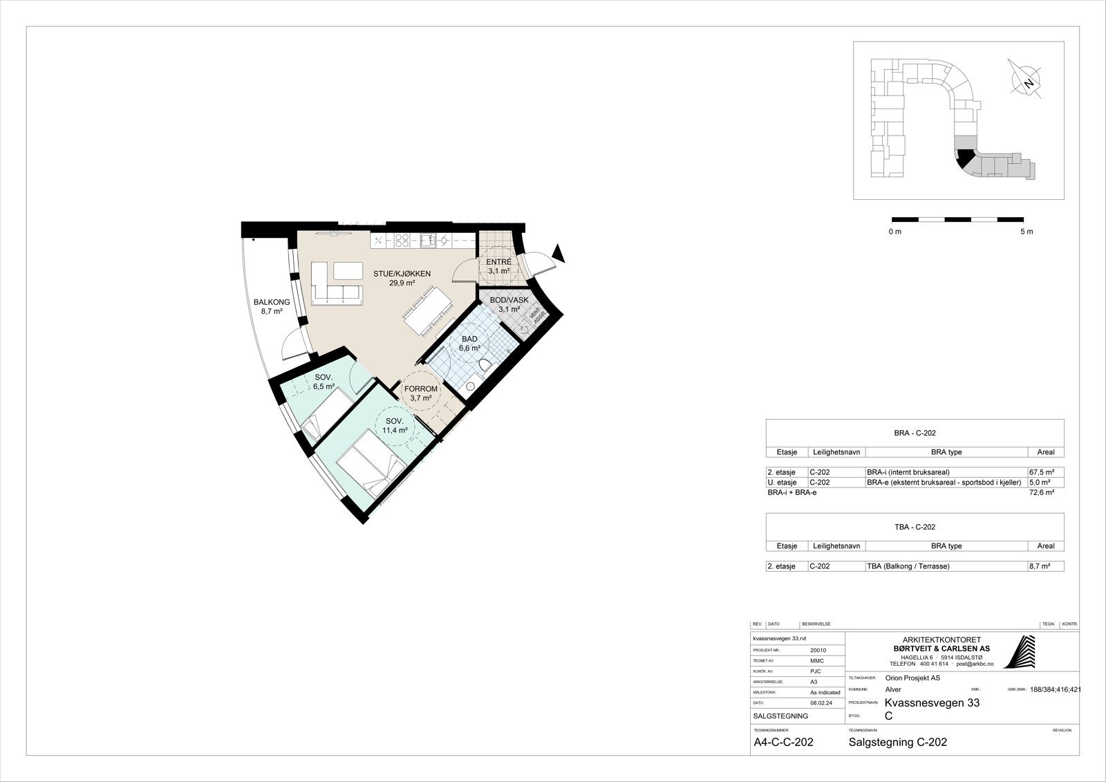 A4-C-C-202 - Salgstegning C-202 Galleribilde