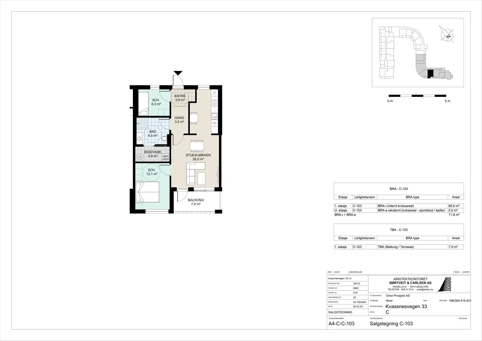 A4-C-C-103 - Salgstegning C-103 Galleribilde