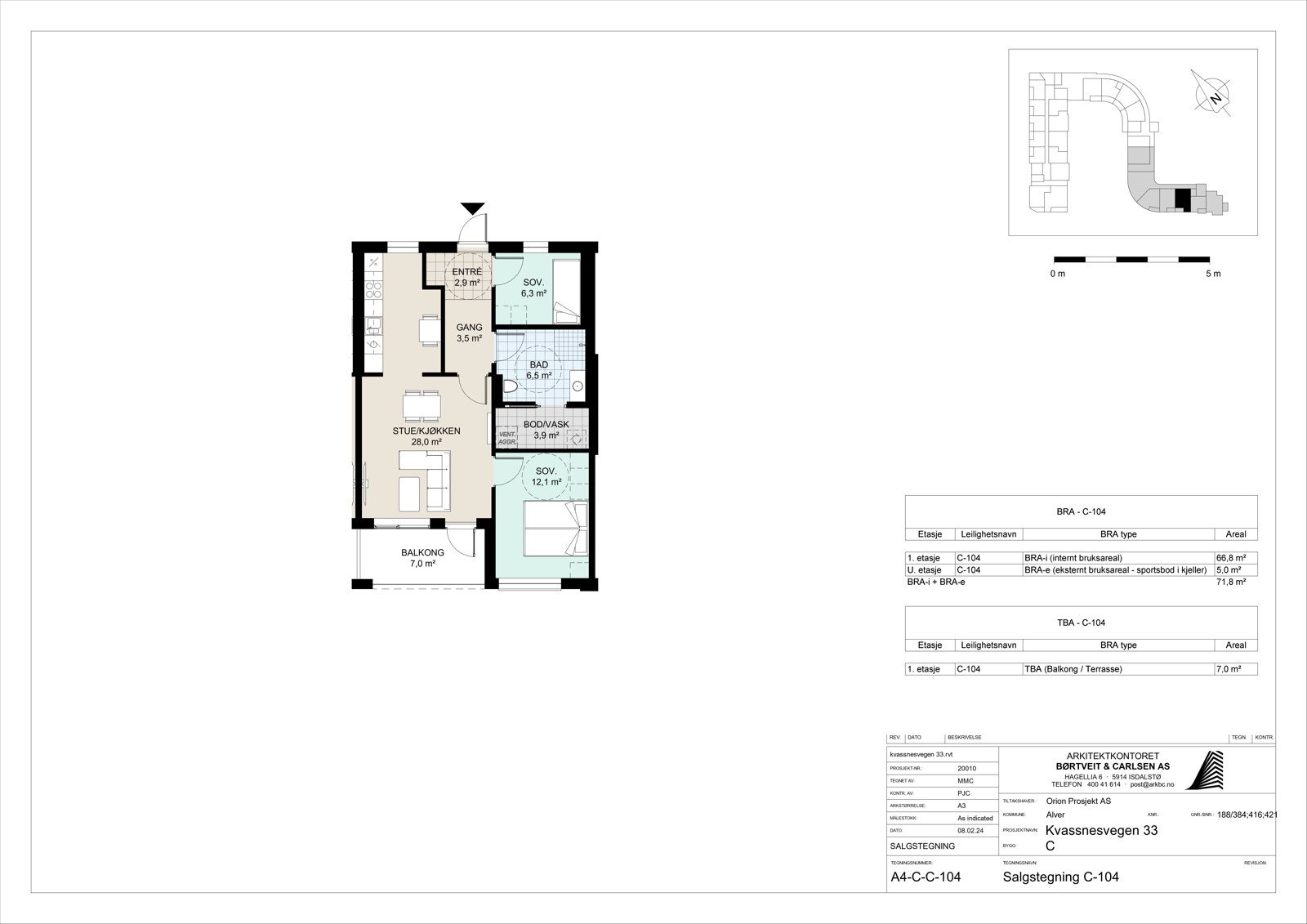 A4-C-C-104 - Salgstegning C-104 Galleribilde
