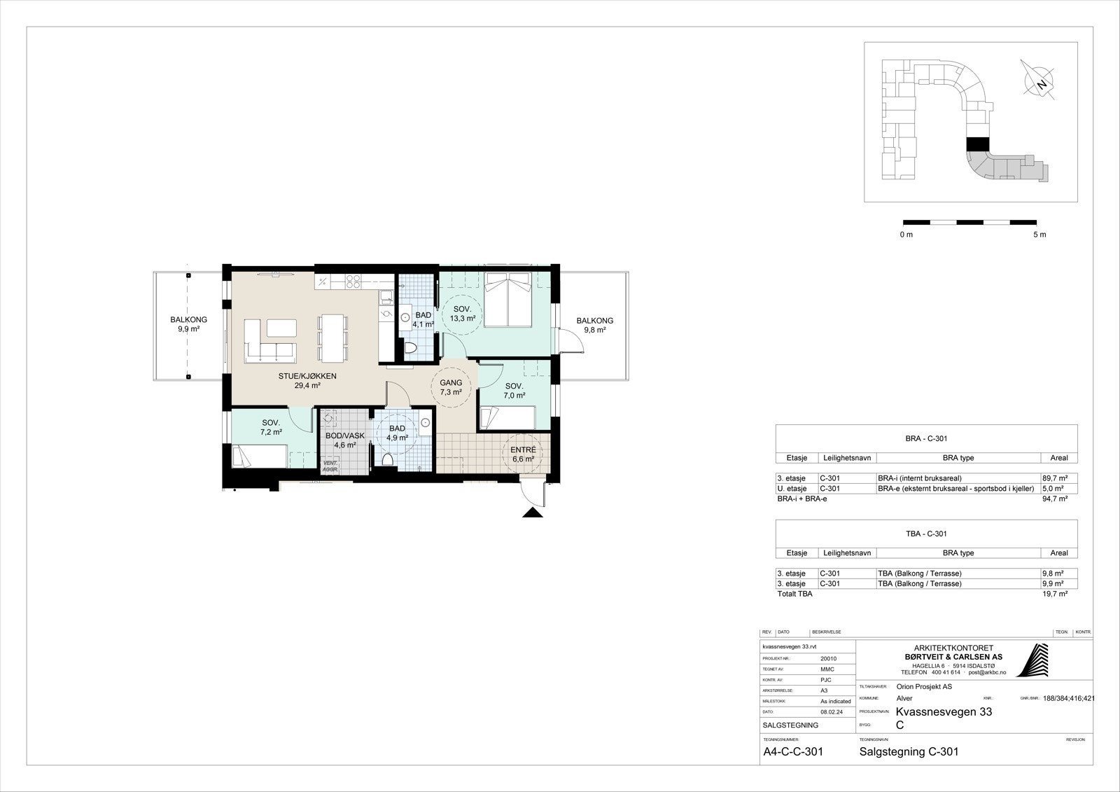 A4-C-C-301 - Salgstegning C-301 Galleribilde