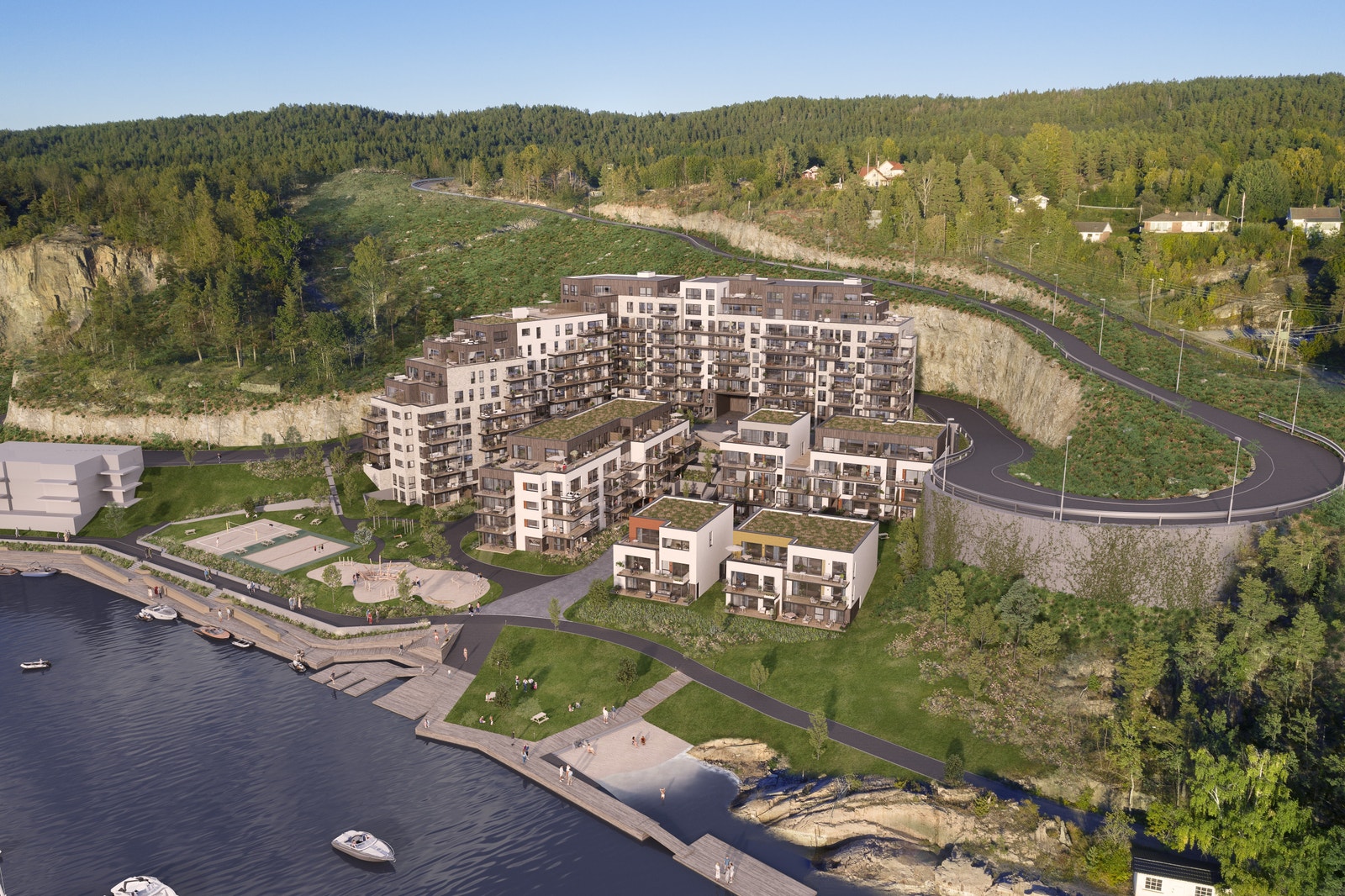 Spro Havn blir en ny fjord-by med fantastisk beliggenhet nær Oslo. Galleribilde