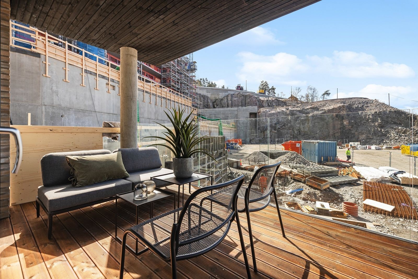 Alle leilighetene får flotte uteplasser. Mange med gode sol- og utsiktsforhold! Galleribilde