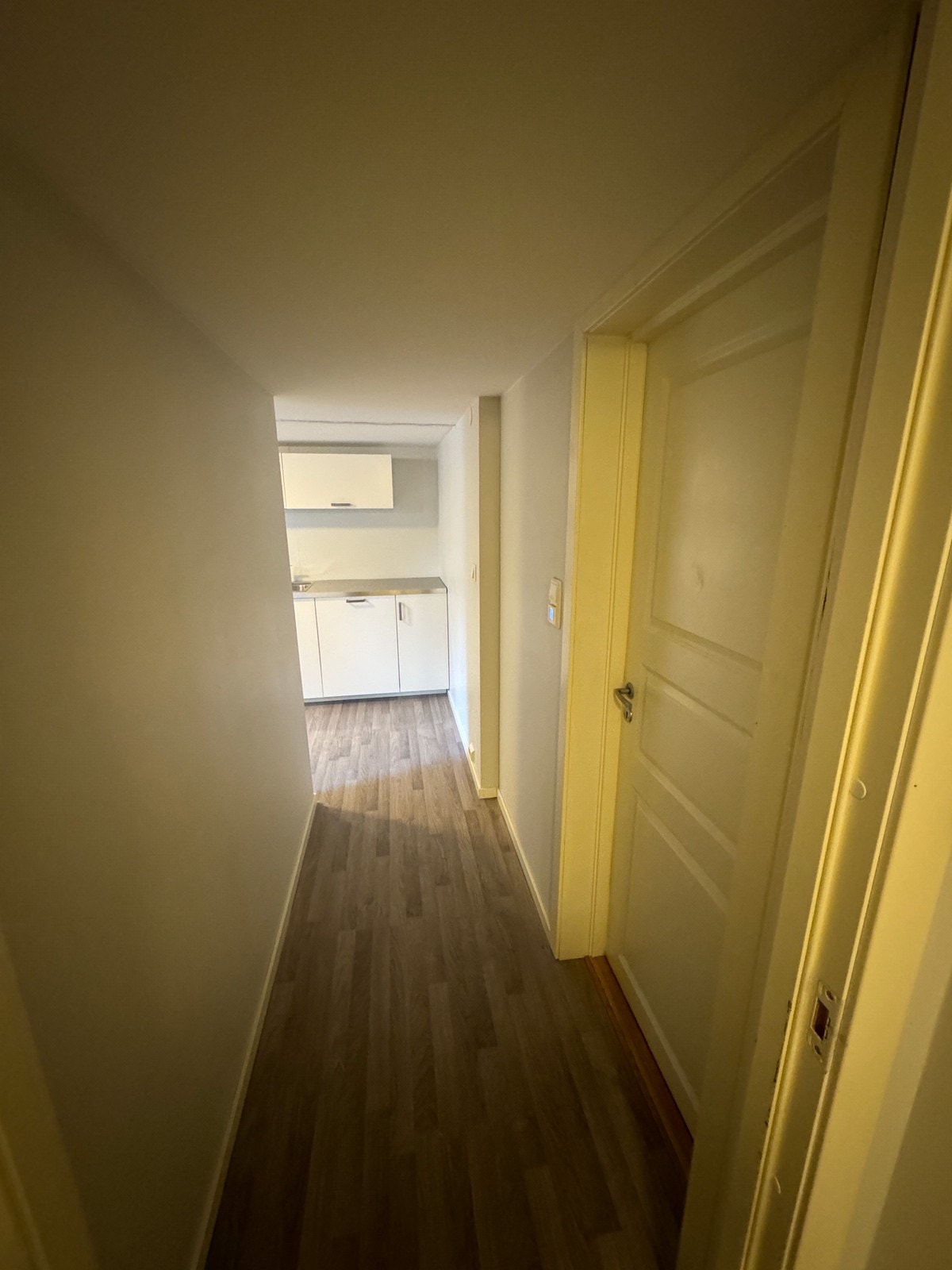 Indre gang mot kjøkken , bad og vaskerom inn dør til høyre. Galleribilde