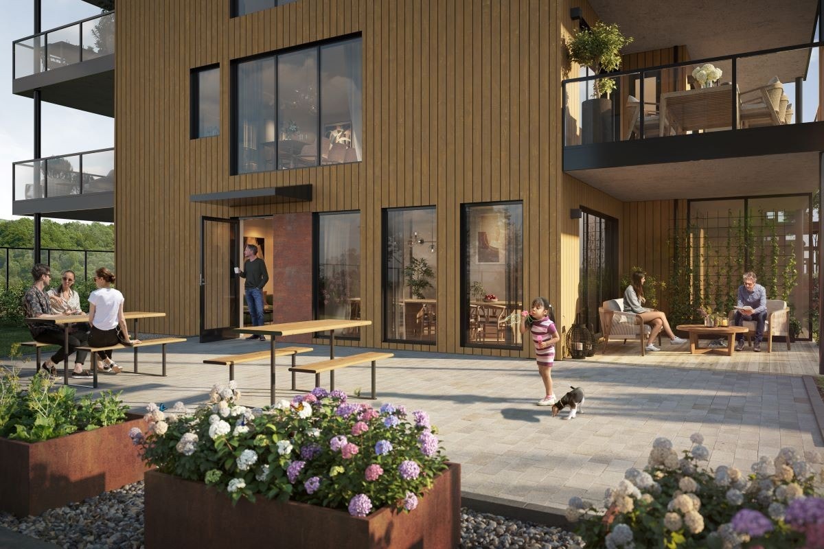 Illustrasjon fra fellesarealer i Bladfaksveien 4 Galleribilde