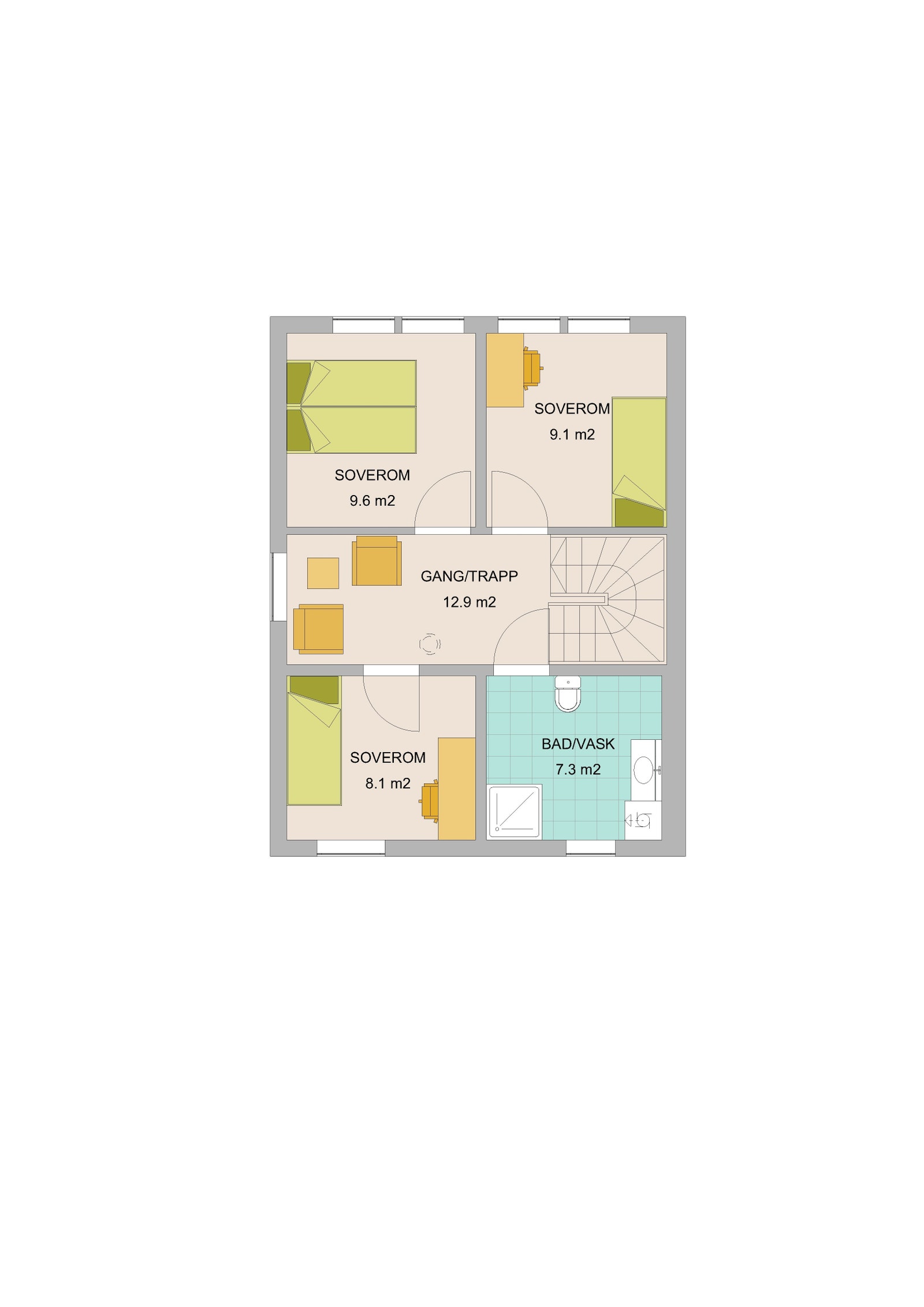 Plantegning 2.etasje Galleribilde