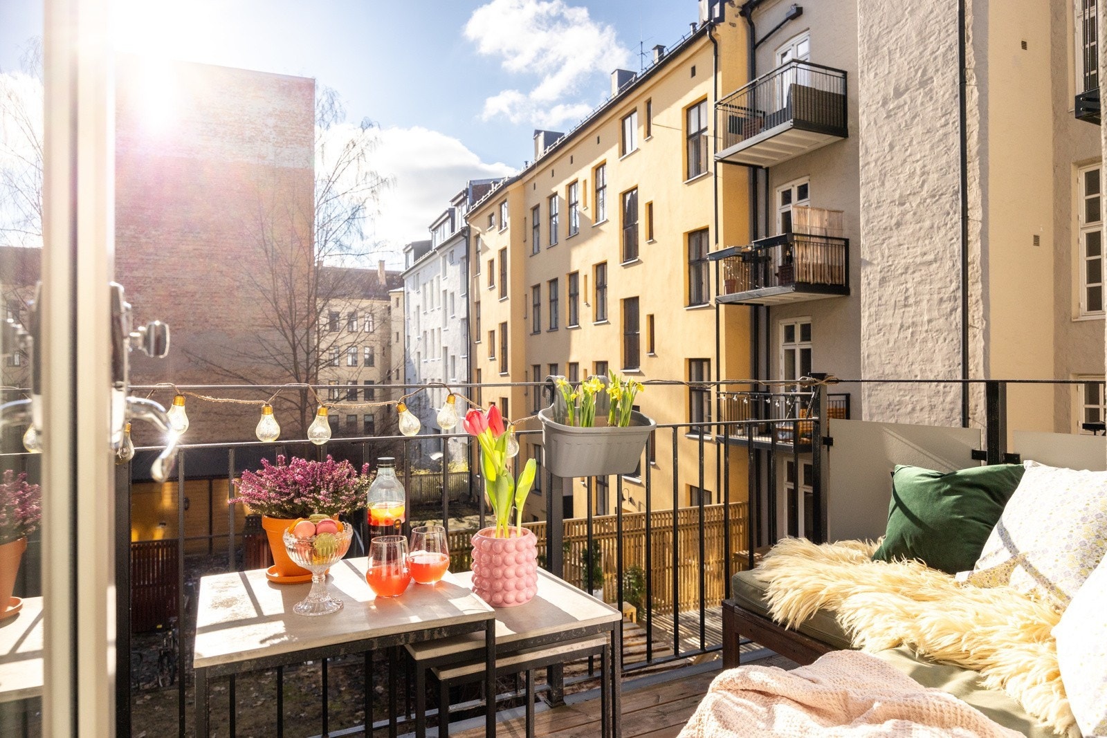 Sydvestvendt balkong Galleribilde