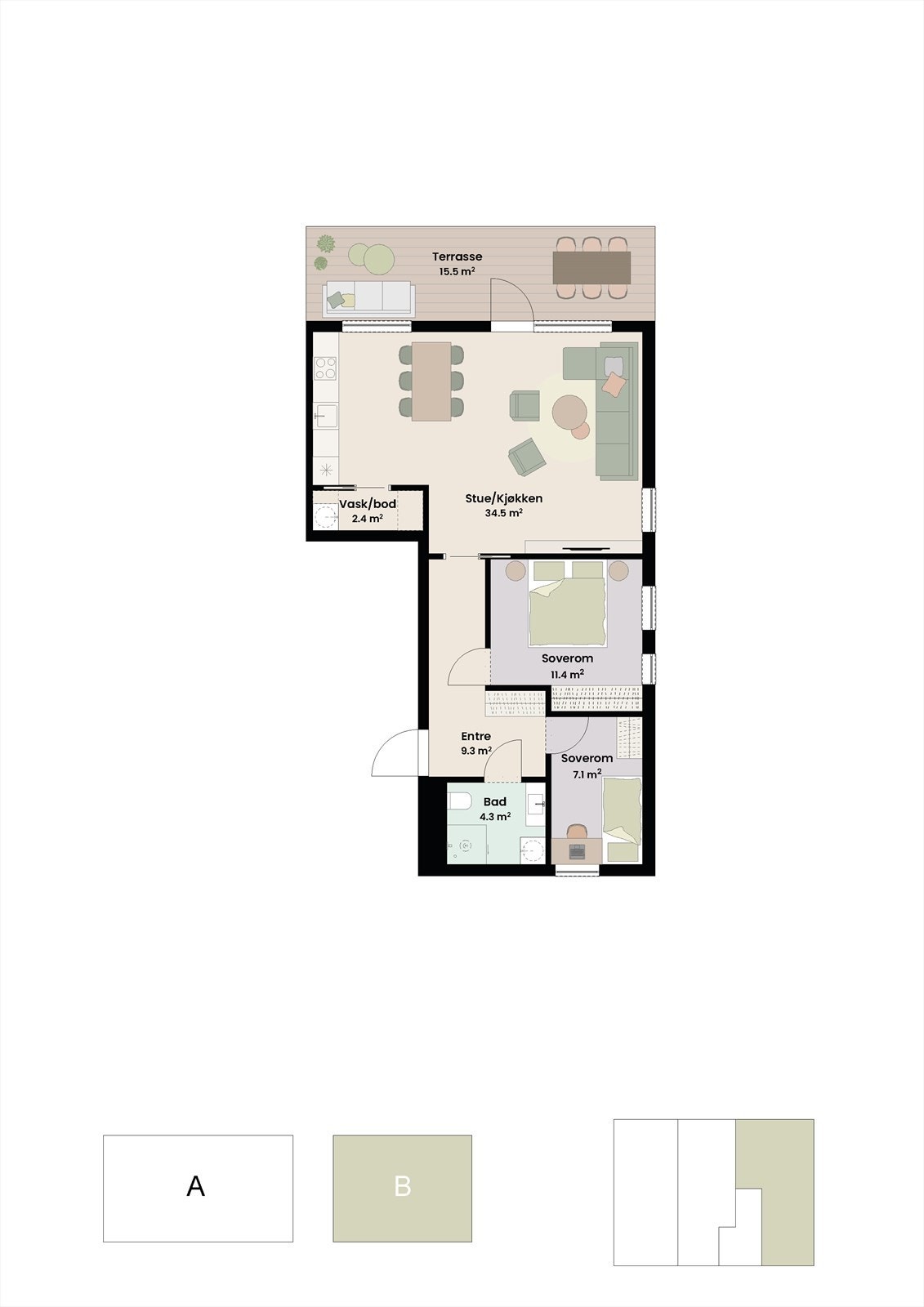 Plantegning B H0103 Galleribilde